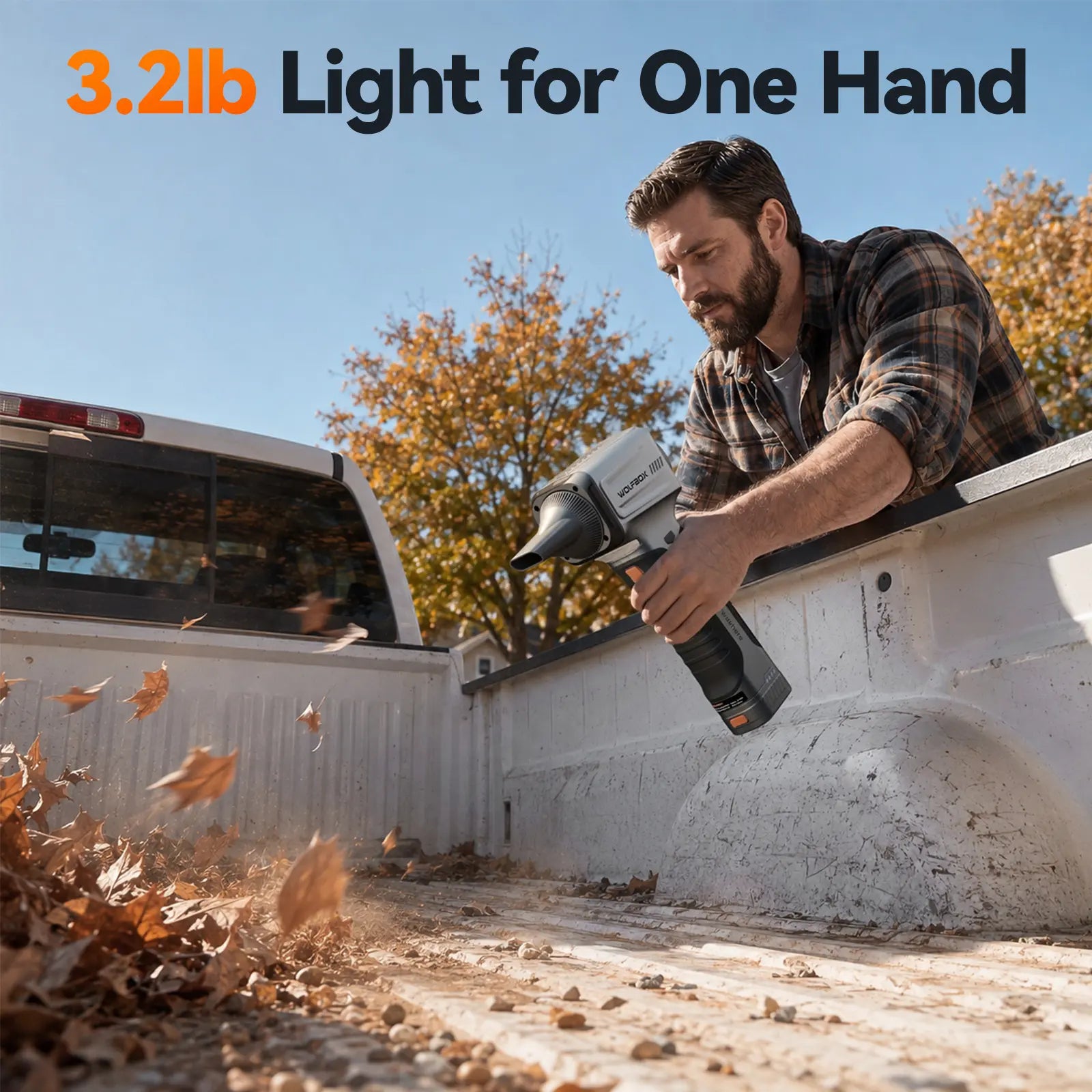WOLFBOX MF500PRO Air Duster – Handheld Blower for Leaves & Outdoor Cleanup