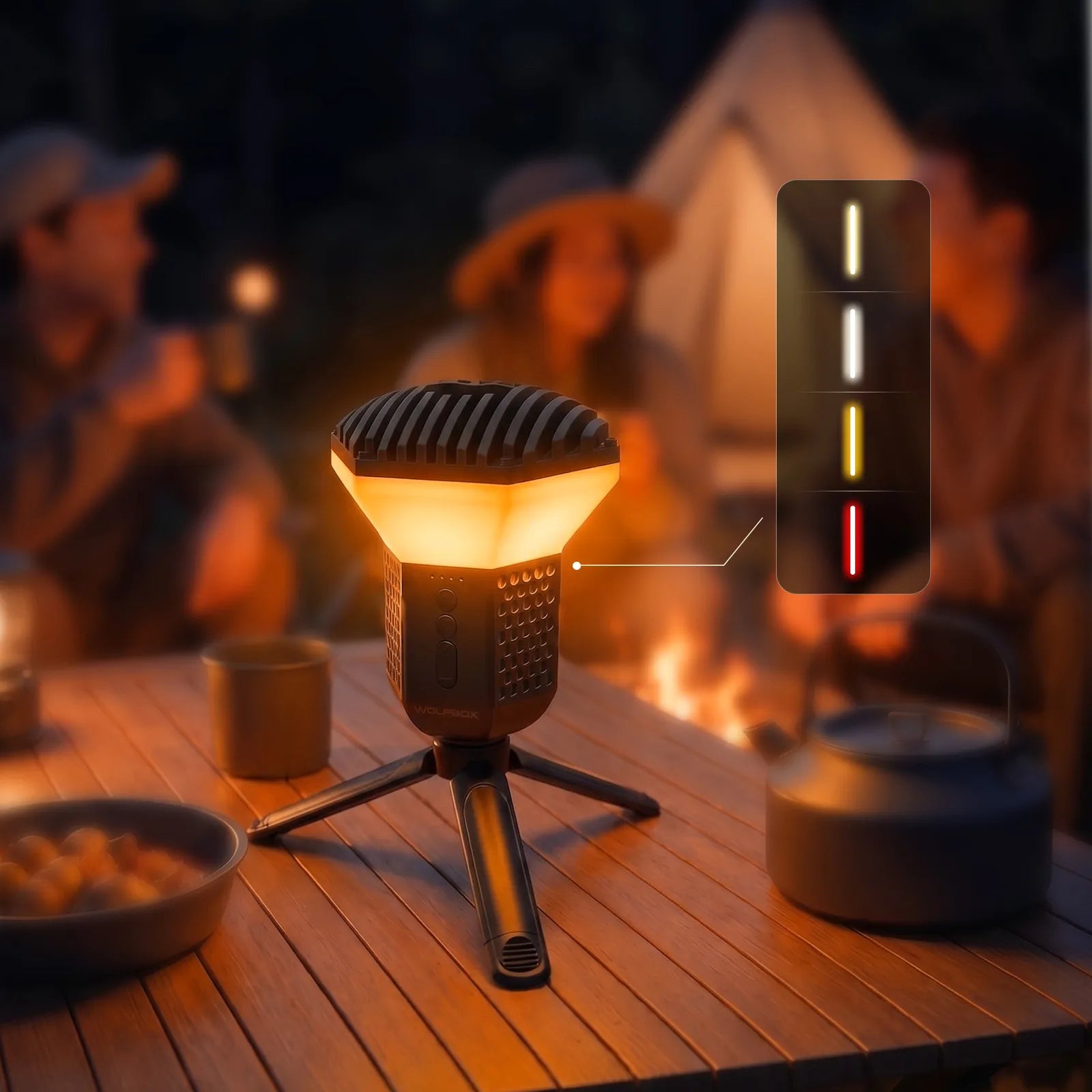 WOLFBOX TL2000 camping light with amber light