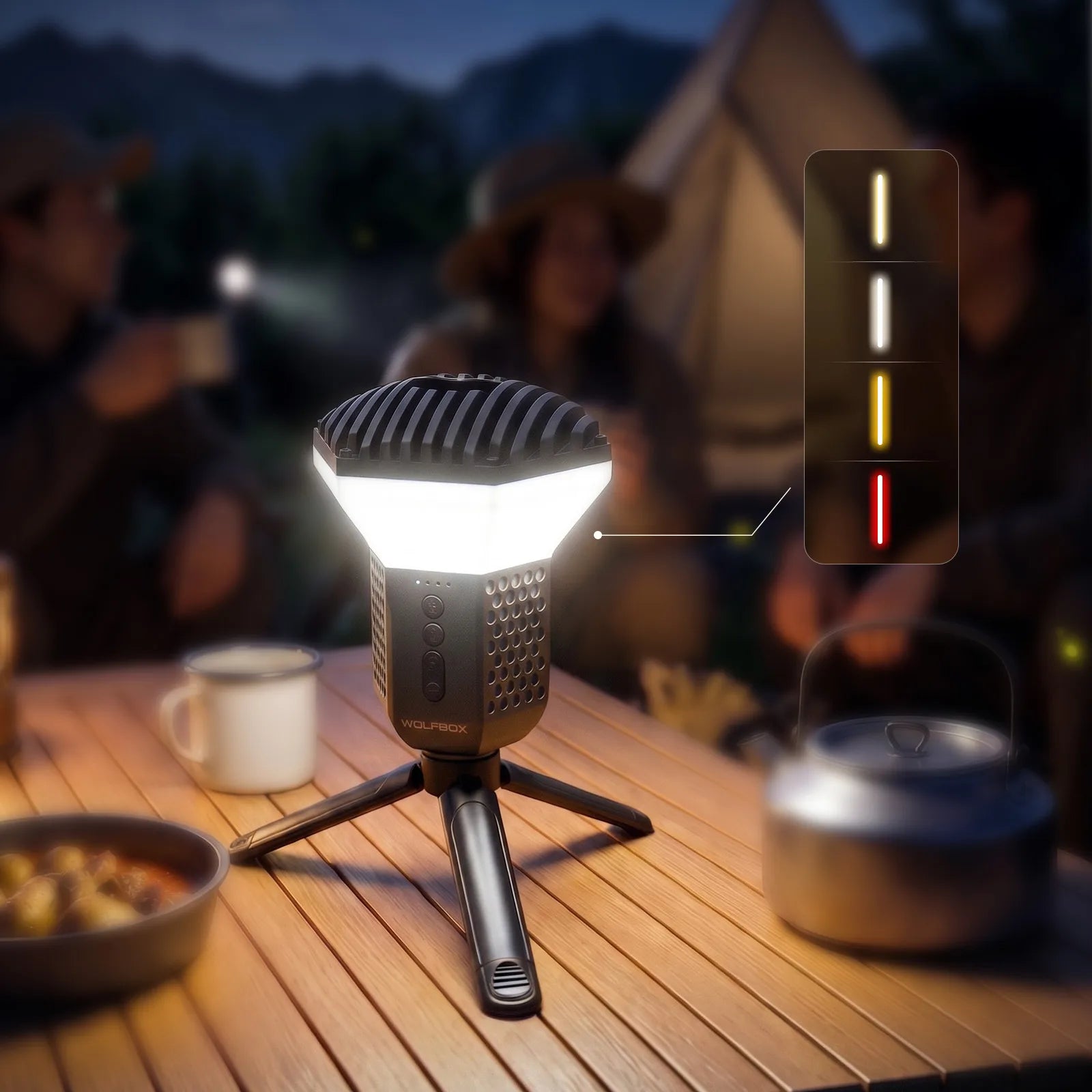 WOLFBOX TL2000 camping light with cool white light